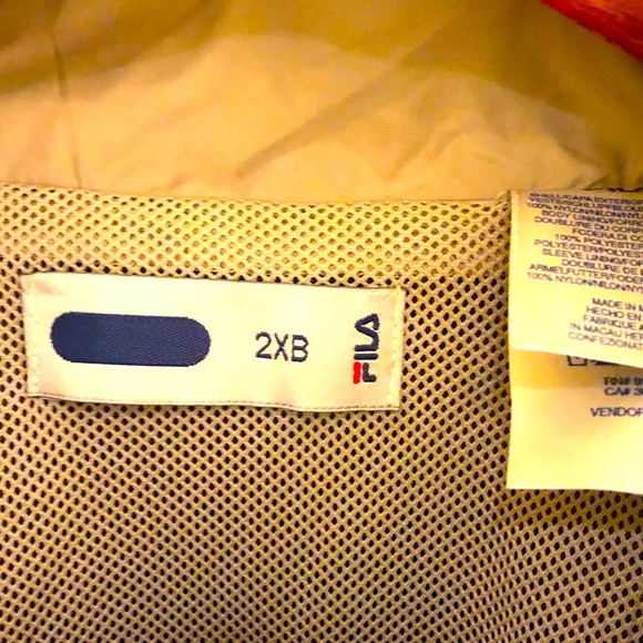 NEW FILA Gray & Black Wind Jacket-Size 2XB - Picture 4 of 8